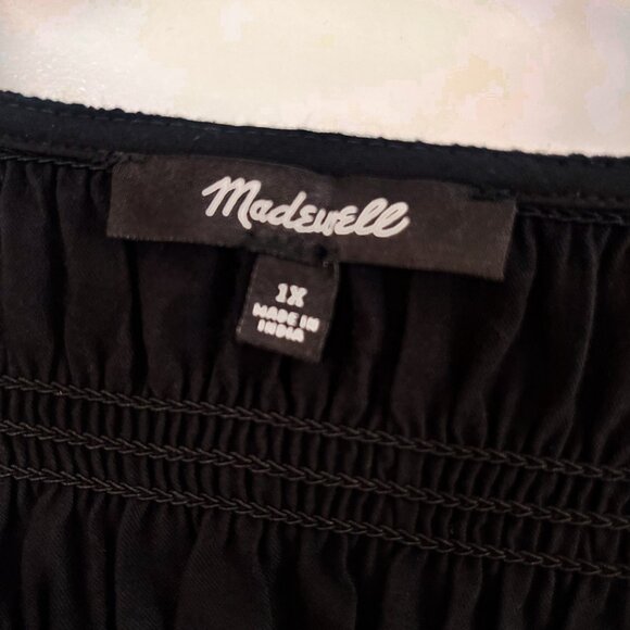 Madewell Black Button-Down Mini- Dress - Picture 7 of 7